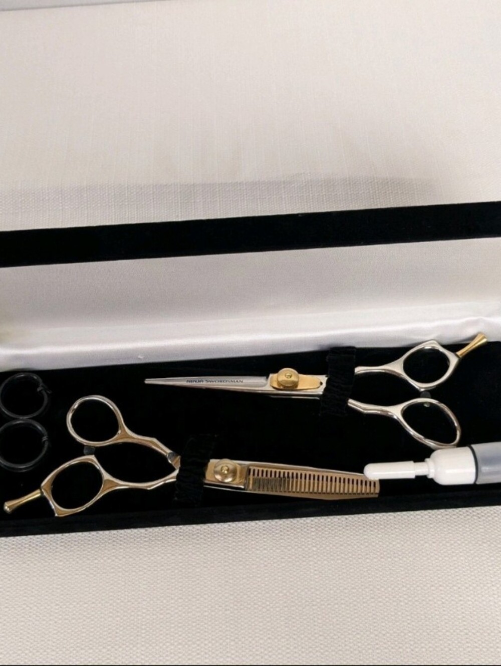 Ninja Swordsman 6.5" Professional Offset Scissors Shears and Thinning Shears